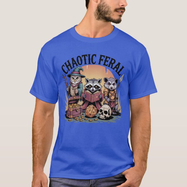 Chaotic Feral Shirt – Funny DnD Animal Adventurers (Vorderseite)