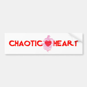 Chaotic Heart Liebe Rotes Herz Valentine Romantik Autoaufkleber