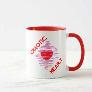 Chaotic Heart Red Liebe Pink Spiral Wilde Romance Tasse