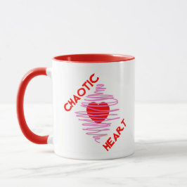 Chaotic Heart Red Liebe Pink Spiral Wilde Romance Tasse