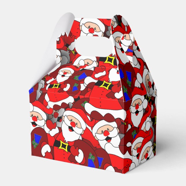 Chaotic Santa Carry Sack Collage Muster Geschenkschachtel (Vorderseite)