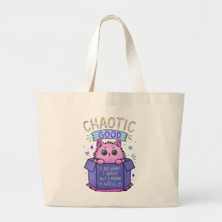 Chaotisch Gute Katze | Ich mache was ich will Jumbo Stoffbeutel