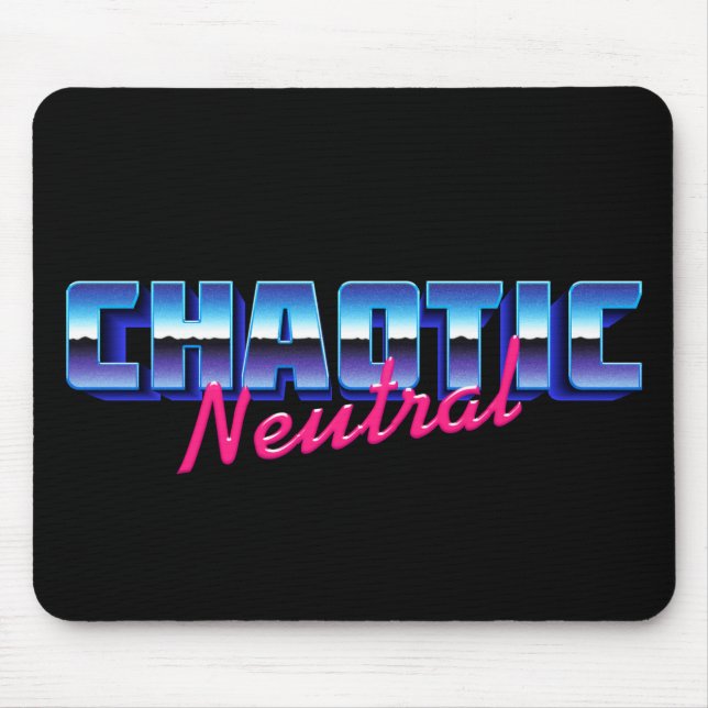 Chaotische neutrale 80er Vibes Mousepad (Vorne)