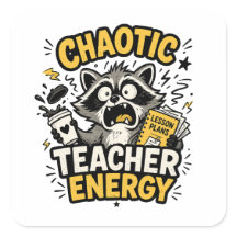 Chaotischer Lehrer Energie Lustiger Waschbär Aufkl