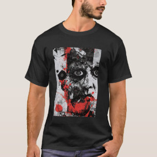 Chaotisches abstraktes Porträt Grunge Avantgarde-K T-Shirt