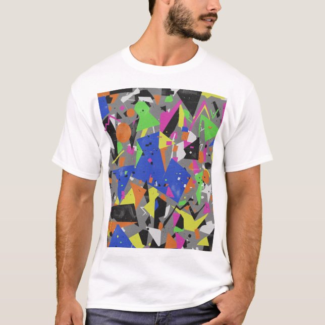Chaotisches Anti-Design-Plakat | Überlappende Abst T-Shirt (Vorderseite)