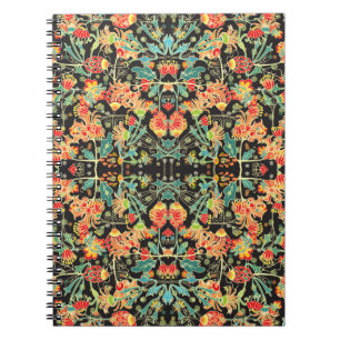 Chaotisches Blumenmuster: vintage abstraktes Muste Notizblock