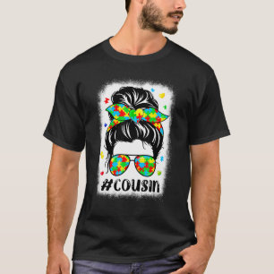 Chaotisches-Bun-Bandana-Cousin Unterstützende Frau T-Shirt