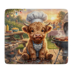 Chaotisches Grillen Highland-Rind Schneidebrett