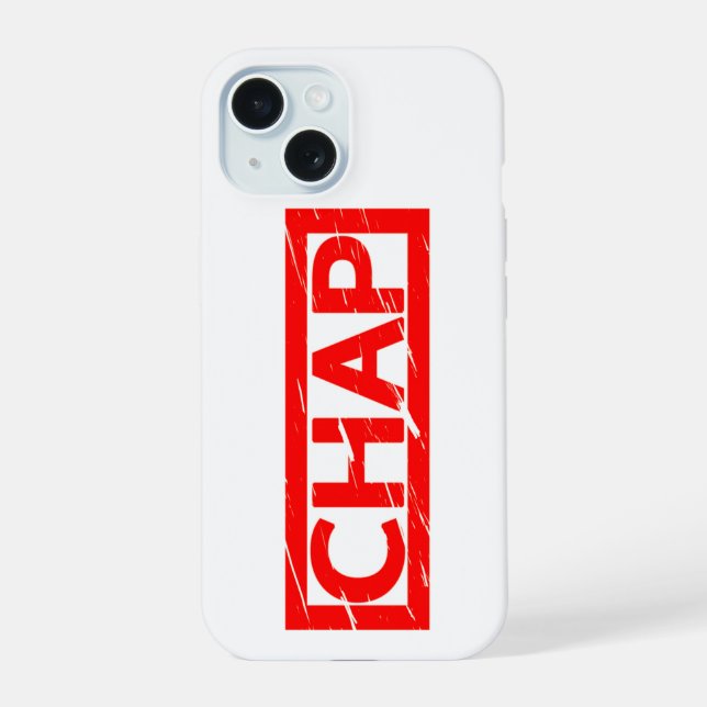 Chap-Stempel iPhone 15 Hülle (Rückseite)