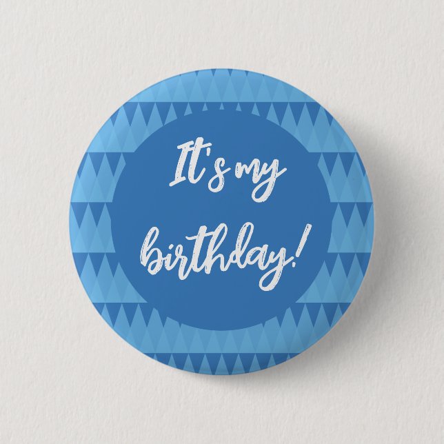 Chapa azul cumpleaños button (Vorderseite)