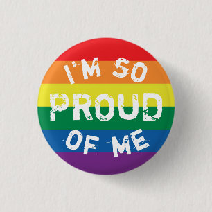 Chapa Bandera Orgullo Gay So Proud - Liebe ist Lie Button