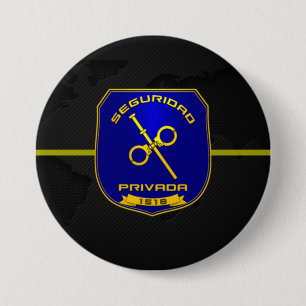 Chapa emblema Seguridad Privada España Button