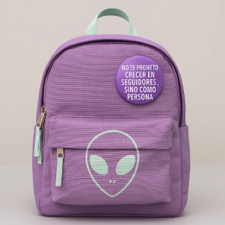 Chapa motivadora morada – No te prometo crecer en  Button