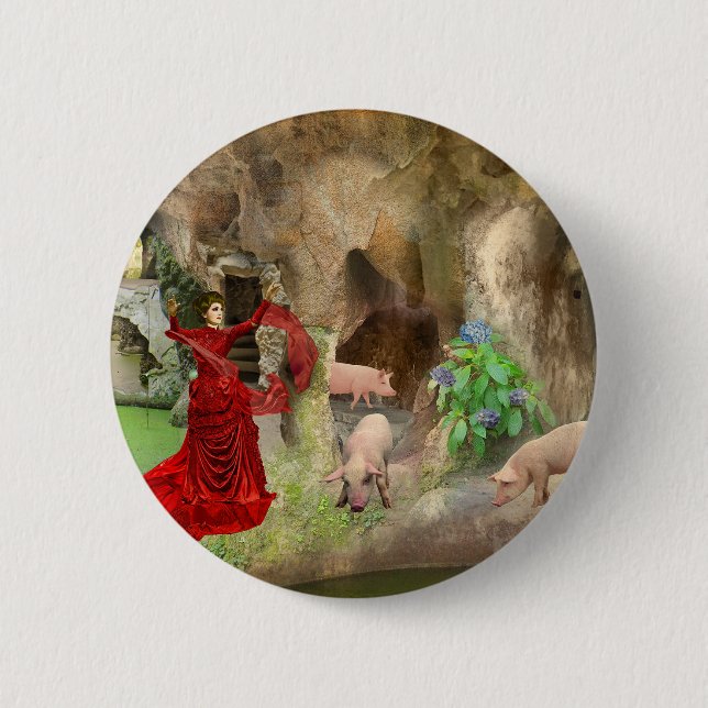 Chapa Redonda De 5 Cm Circe na Quinta da Regaleira Button (Vorderseite)