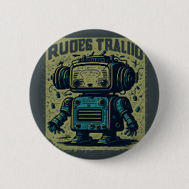 Chapa Redonda De 5 cm Vintager Roboter Button