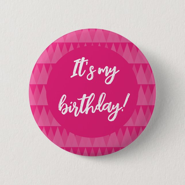 Chapa rosa cumpleaños button (Vorderseite)