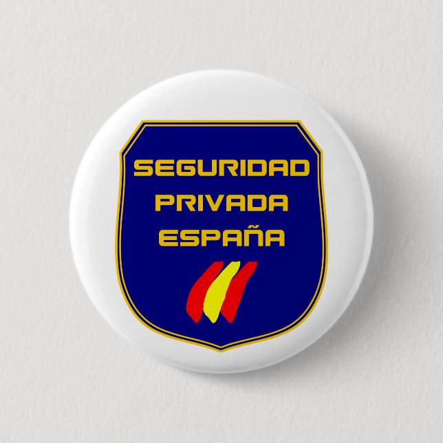Chapa Seguridad Privada España Placa Button (Vorderseite)