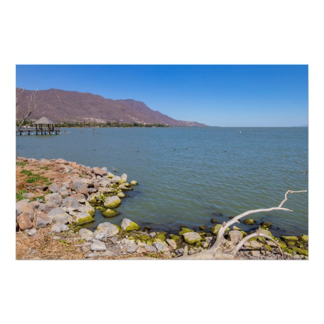 Chapala-See und Berge Fotodruck (Vorne)