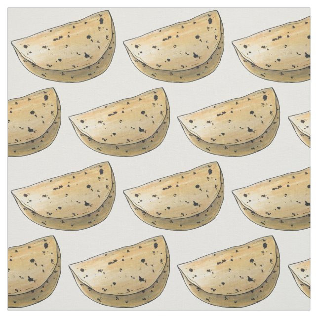 Chapati Roti Indian Food Ungesäuertes Flatbread Stoff (Muster)