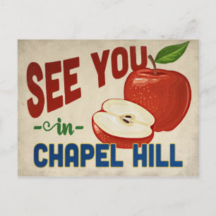 Chapel Hill North Carolina Apple - Vintage Travel Postkarte