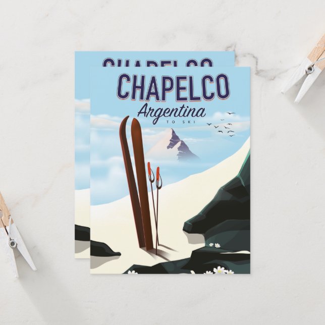 Chapelco Argentinien zum Skifahren (Vorderseite/Rückseite Beispiel)