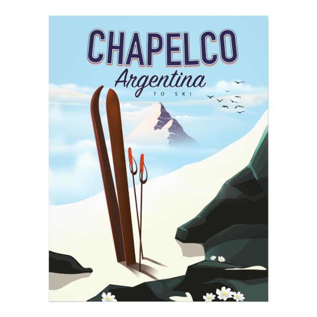 Chapelco Argentinien zum Skifahren Fotodruck (Vorne)
