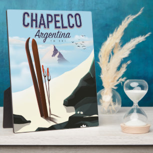 Chapelco Argentinien zum Skifahren Fotoplatte