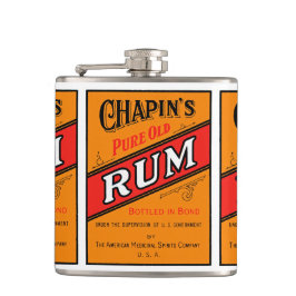 Chapins Rum-Label Flachmann
