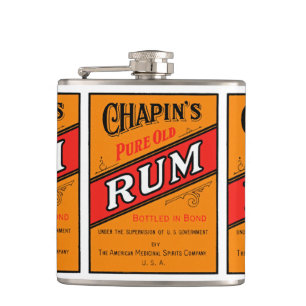 Chapins Rum-Label Flachmann