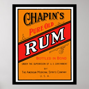 Chapins Rum-Label Poster