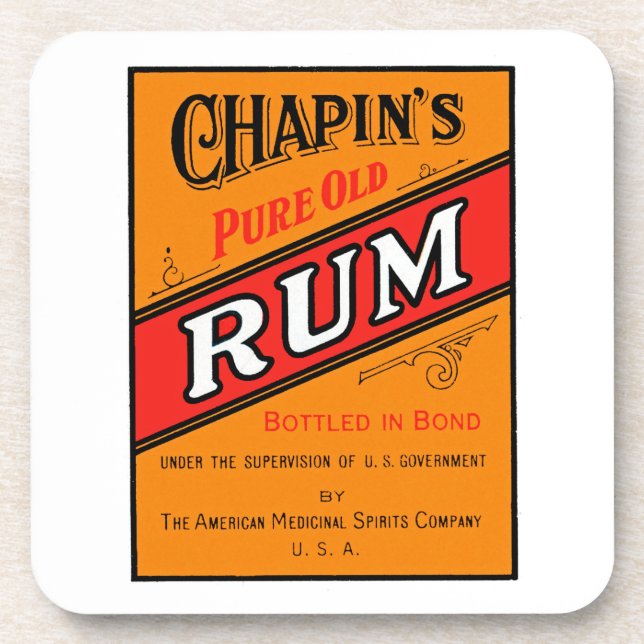 Chapins Rum-Label Untersetzer (Vorderseite)