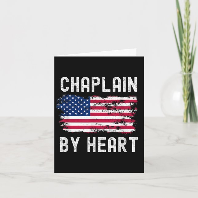 Chaplain US sa Flag Profession Retro Job Titel Karte (Vorderseite)