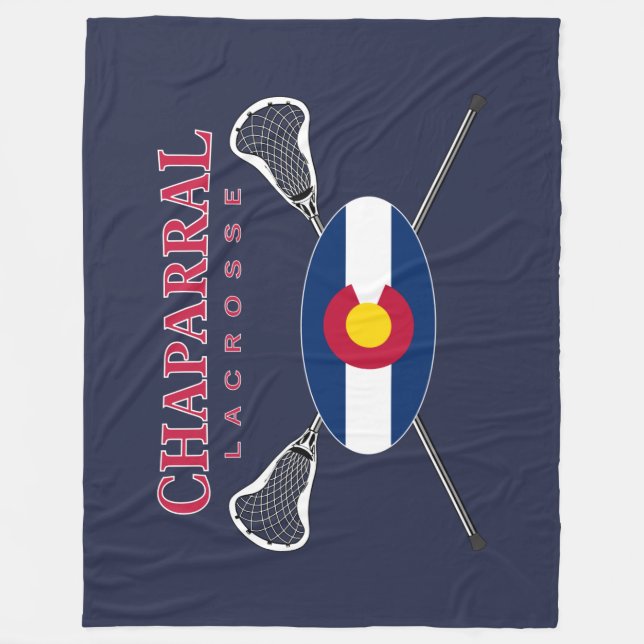 ChapLAX Flaggen-Logo auf blauer Fleece (3 Größen) (Vorderseite)