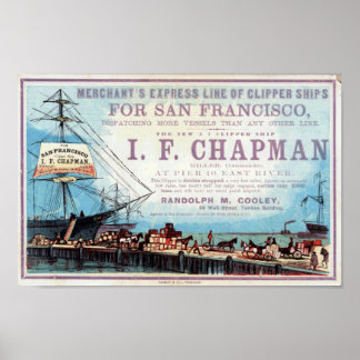 Chapman Clipper Ship Historisches Repro-Poster Poster