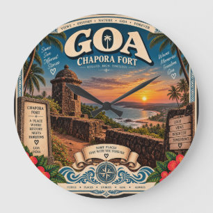 Chapora-Fort — Sonnenuntergang-Sentinel von Goa 🏰 Große Wanduhr