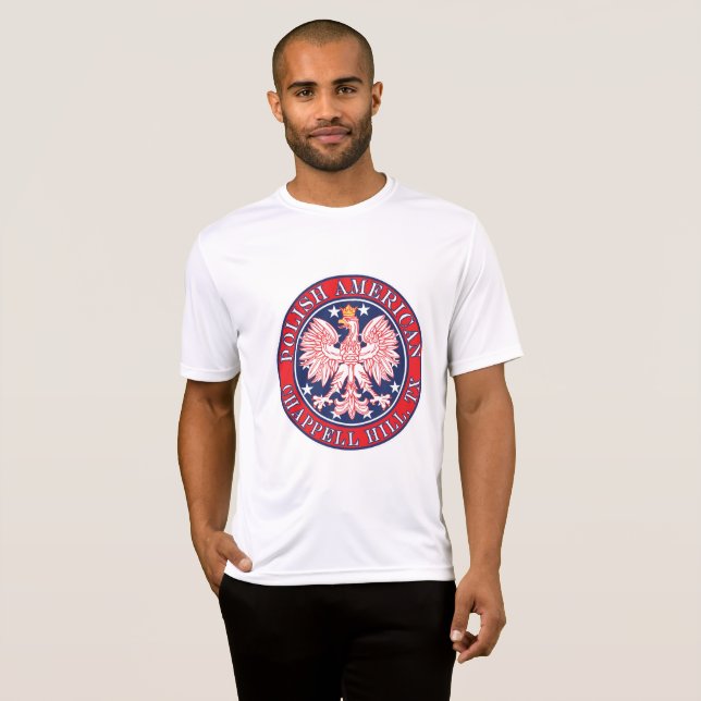 Chappell Hill Texas Polnischer Adler T-Shirt (Vorne ganz)