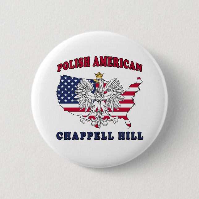 Chappell Hill Texas Polnischer Amerikaner Button (Vorderseite)