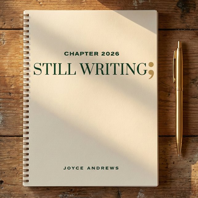 Chapter 2026 Still Writing Custom Gold Semicolon Planer (2026 planner, gold semicolon project, mental health planner)