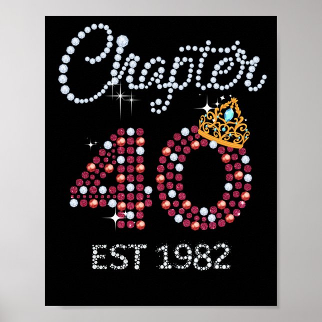 Chapter 40 Years EST 1982 40Th Birthday Poster (Vorne)