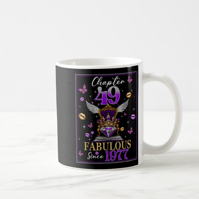 Chapter 49 Fabulous Since 1977 49th Birthday Women Kaffeetasse (Rechts)