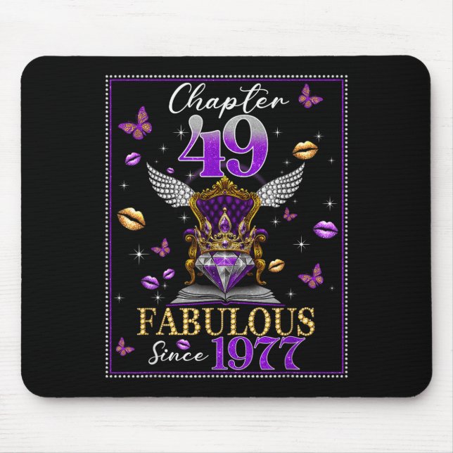 Chapter 49 Fabulous Since 1977 49th Birthday Women Mousepad (Vorne)