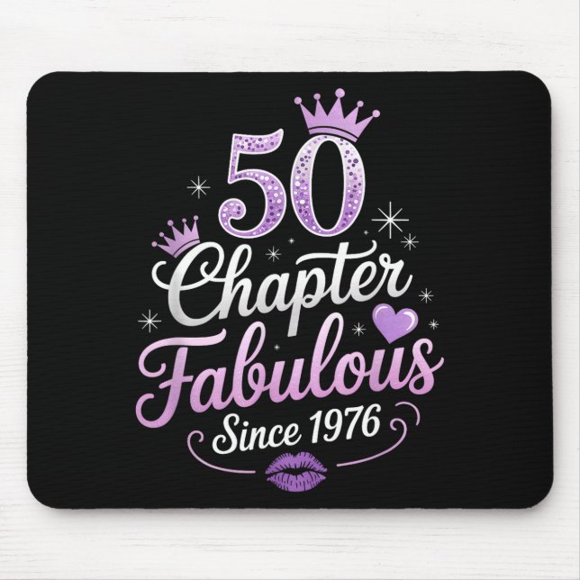 Chapter 50 Fabulous Since 1976 50th Birthday Queen Mousepad (Vorne)