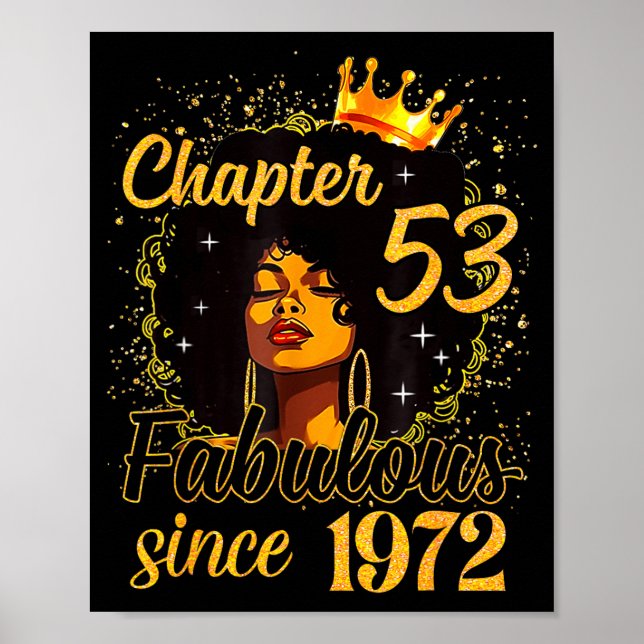 Chapter 53 Fabulous Since 1972 53rd Birthday Women Poster (Vorne)