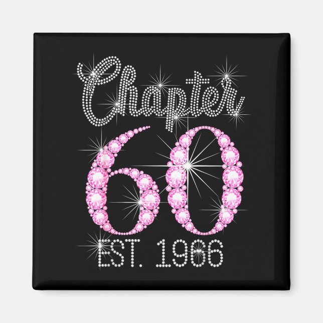 Chapter 60 Est 1966 Happy 60th Birthday Gift  Magnet (Vorne)