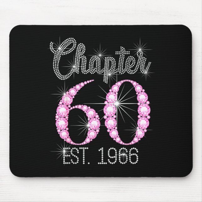 Chapter 60 Est 1966 Happy 60th Birthday Gift  Mousepad (Vorne)