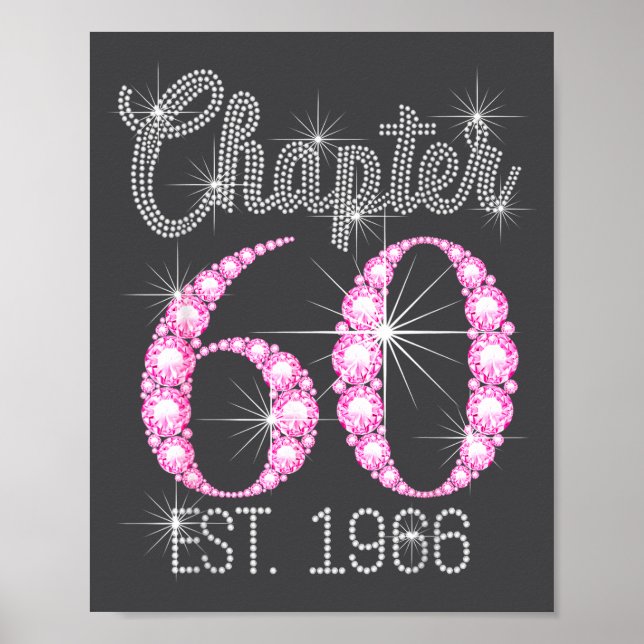 Chapter 60 Est 1966 Happy 60th Birthday Gift  Poster (Vorne)