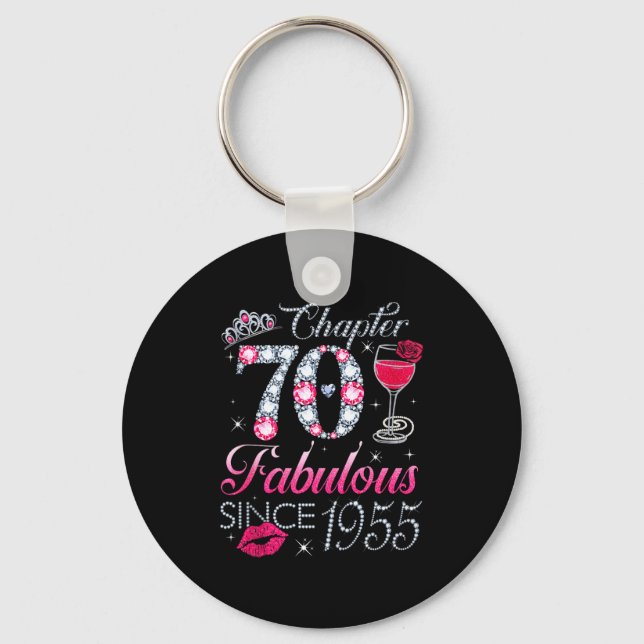 Chapter 70 Fabulous Since 1955 70th Birthday Gift  Schlüsselanhänger (Vorderseite)