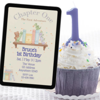 Chapter One, First Adventure, 1st Birthday Einladung