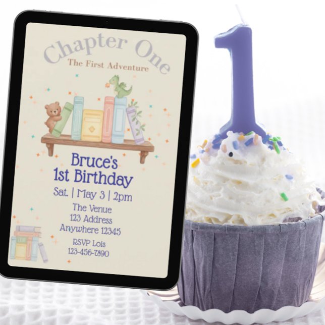 Chapter One, First Adventure, 1st Birthday Einladung (Von Creator hochgeladen)